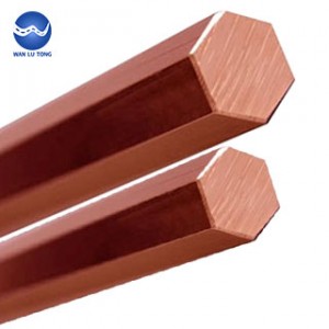 Copper hexagonal rod