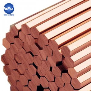 Copper hexagonal rod