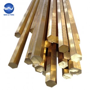 Lead brass hexagonal rod