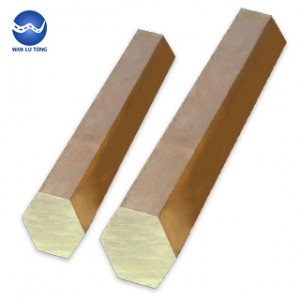 Lead brass hexagonal rod