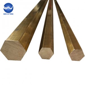 Lead brass hexagonal rod